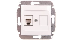 CARLA Gniazdo telefoniczne pojedyncze RJ11 białe 1750-10