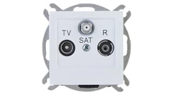 AS Gniazdo antenowe RTV-SAT końcowe białe GPA-GS/m/00