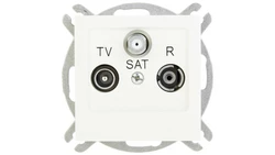 AS Gniazdo antenowe RTV-SAT końcowe ecru GPA-GS/m/27