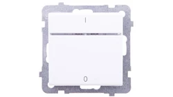 SONATA Łącznik podwójny z podświetleniem biały ŁP-11RS/m/00