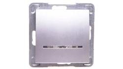 IMPRESJA Łącznik pojedynczy z podświetleniem srebrny ŁP-1YS/m/18