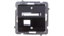 SONATA Obudowa gniazda komputerowego pojedynczego skośna czarny metalik GPK-1RS/p/33