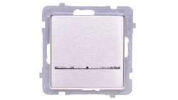 SONATA Łącznik pojedynczy z podświetleniem stal inox ŁP-1RMS/m/37