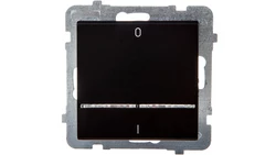 SONATA Łącznik podwójny z podświetleniem czarny metalik ŁP-11RS/m/33