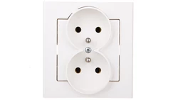 SONATA Gniazdo podwójne z/u ecru GP-2RZ/27