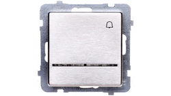 SONATA Przycisk /dzwonek/ z podświetleniem stal inox ŁP-6RMS/m/37