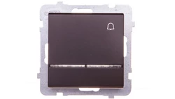 SONATA Przycisk /dzwonek/ z podświetleniem czekoladowy metalik ŁP-6RS/m/40