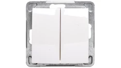 IMPRESJA Przycisk podwójny zwierny ecru ŁP-17Y/m/27