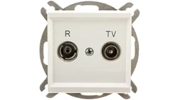 SONATA Gniazdo antenowe RTV przelotowe 14dB ecru GPA-14RP/m/27