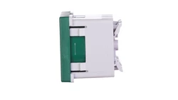 Simon Connect Gniazdo K45 pojedyncze z/u 16A IP20, szybkozłącza, zielone K22/27