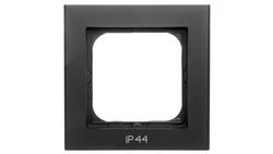 SONATA Ramka pojedyncza do łączników IP44 czarny metalik RH-1R/33