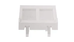 Simon Connect Płytka K45 gniazda teleinformatycznego 2xRJ skośna czysta biel KB080/9