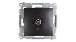 Simon 54 Gniazdo antenowe pojedyncze SAT antracyt DASF1.01/48