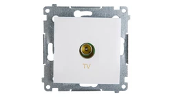 Simon 54 Gniazdo antenowe TV końcowe białe DAK1.01/11