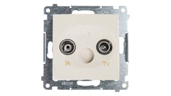Simon 54 Gniazdo antenowe RD/TV końcowe separowane kremowe DAK.01/41