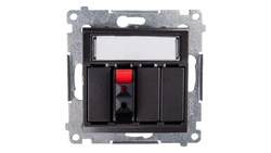 Simon 54 Gniazdo głośnikowe pojedyncze antracyt DGL31.01/48