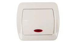 Simon Akord Łącznik jednobiegunowy z podświetleniem beżowy AW1L/12