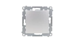 Simon 54 Łącznik jednobiegunowy, szybkozłącza, srebrny mat DW1.01/43