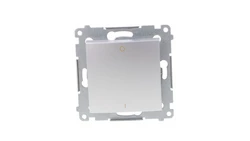 Simon 54 Łącznik dwubiegunowy, szybkozłącza, srebrny mat DW2.01/43