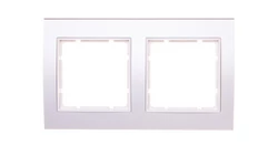Berker B.3 Ramka podwójna aluminium /biały 10123904