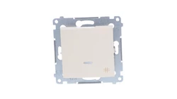 Simon 54 Łącznik krzyżowy z podświetleniem, szybkozłącza, kremowy DW7L.01/41