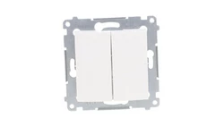 Simon 54 Łącznik bryzgoszczelny świecznikowy IP44, szybkozłącza, biały DW5B.01/11