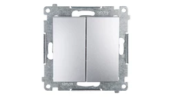 Simon 54 Łącznik świecznikowy, szybkozłącza, srebrny mat DW5.01/43