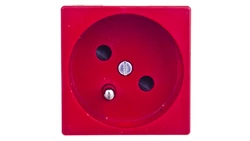 Simon Connect Gniazdo K45 pojedyncze z/u 16A IP20, szybkozłącza, czerwone K22/6