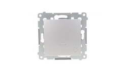 Simon 54 Przycisk /dzwonek/, szybkozłącza, srebrny mat DD1L.01/43