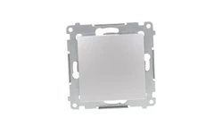 Simon 54 Przycisk pojedynczy, szybkozłącza, srebrny mat DPR1.01/43