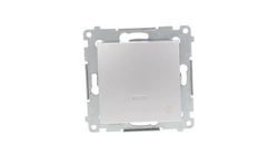 Simon 54 Przycisk /światło/ z podświetleniem, szybkozłącza, srebrny mat DS1L.01/43