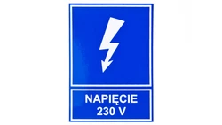 Tabliczka /znak informacyjny/ TZI 52X74S NAP.230V E04TZ-01041110800 /10szt./