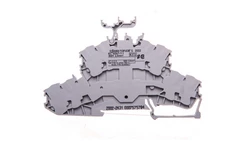 Złączka szynowa 2-pietrowa 4-przewodowa 2,5mm2 szara 2002-2431 TOPJOBS /50szt./