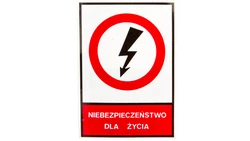 Tabliczka /znak zakazu/ TZZ 74X105S NIEBEZP.D.ZYC E04TZ-01031120100
