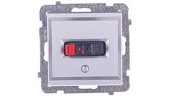 SONATA Gniazdo głośnikowe pojedyncze srebro mat GG-1R/m/38