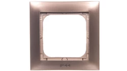 IMPRESJA Ramka pojedyncza do łączników IP44 złoty metalik RH-1Y/28