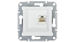 ASFORA Gniazdo komputerowe pojedyncze RJ45 kat.5e bez ramki białe EPH4300721