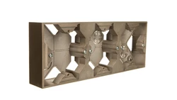 IMPRESJA Puszka natynkowa potrójna złoty metalik PNP-3Y/28