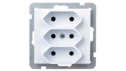 SONATA Gniazdo potrójne b/u 2,5A EURO białe GP-3R/m/00