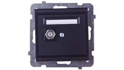 SONATA Gniazdo antenowe pojedyncze typu F czarny metalik GPA-1RF/m/33