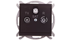 SONATA Gniazdo antenowe RTV-SAT przelotowe czekoladowy metalik GPA-RSP/m/40