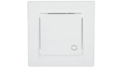 Łącznik Asfora schodowy zaciski śrubowe biały z ramką EPH0400321