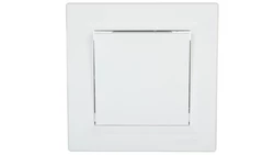 Łącznik Asfora krzyżowy zaciski śrubowe biały z ramką EPH0500321