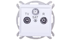 SONATA Gniazdo antenowe RTV-SAT końcowe białe GPA-RS/m/00