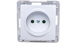 IMPRESJA Gniazdo pojedyncze b/u z przesłonami białe GP-1YP/m/00