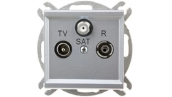 SONATA Gniazdo antenowe RTV-SAT końcowe srebro mat GPA-RS/m/38