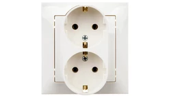 IMPRESJA Gniazdo podwójne z/u Schuko ecrue GP-2YS/27