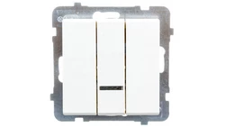 SONATA Łącznik potrójny z podświetleniem ecru ŁP-13RS/m/27