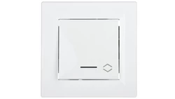 Łącznik Asfora schodowy z podświetleniem biały z ramką EPH1500121