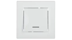 Łącznik Asfora schodowy z podświetleniem zaciski śrubowe biały z ramką EPH1500321